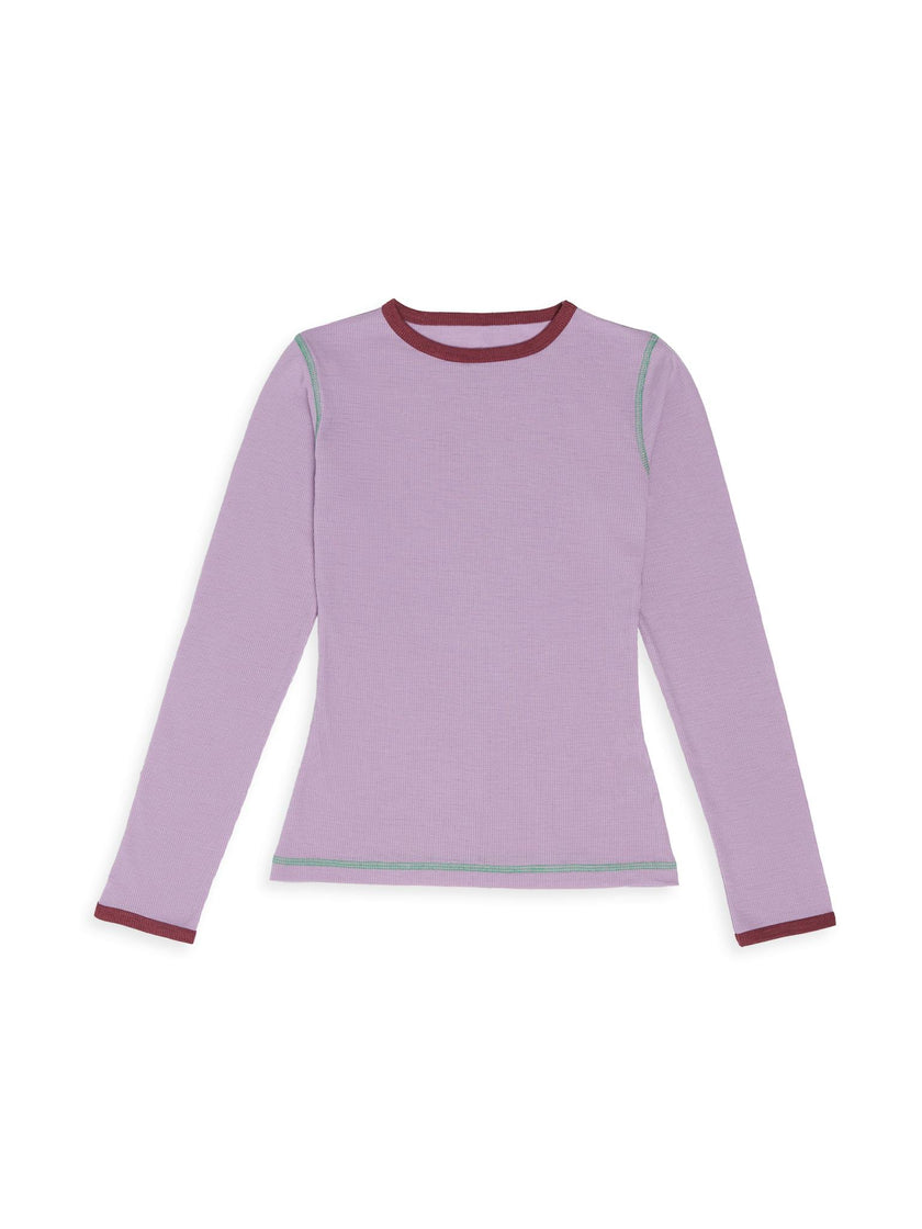 women's wool thermoactive longsleeve - purple