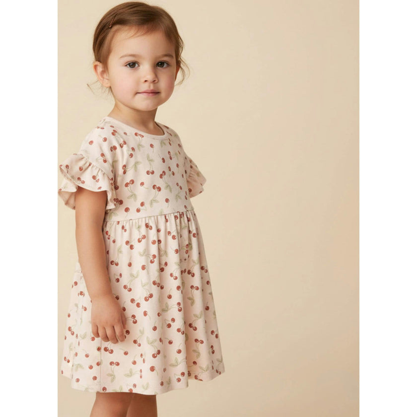 Organic Dolman Sleeve Dress - Cherry