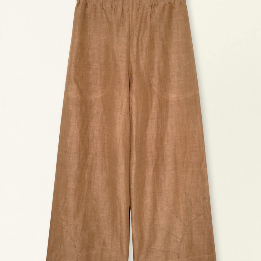 Mirth Pant in Brownie Linen