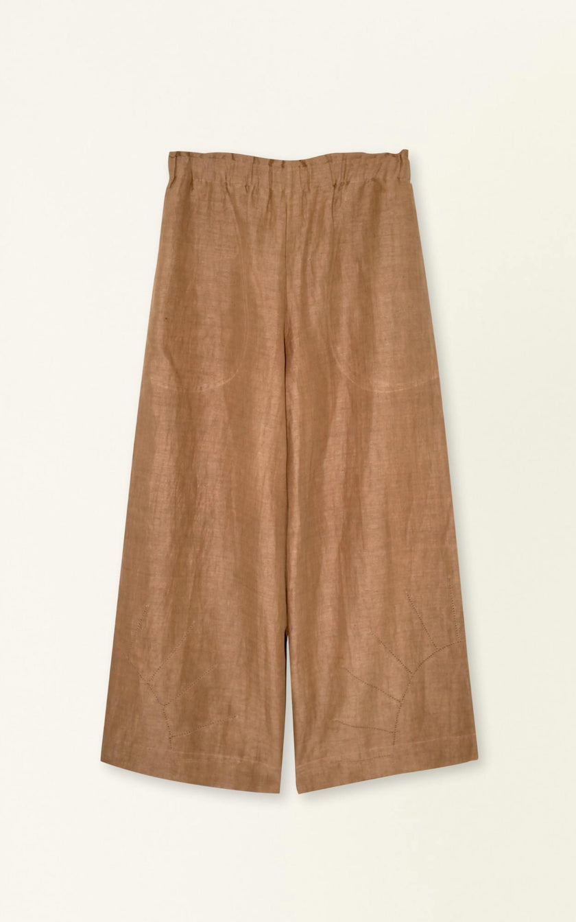 Mirth Pant in Brownie Linen