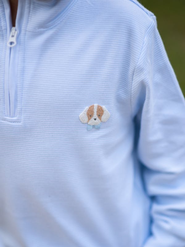 Spotted Half Zip Baby Pullover Set