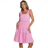 Women's Hepburn Gingham Pink Nightie