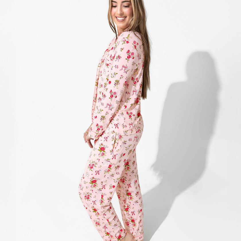 Bows & Blooms Bamboo Women's Pajama Set