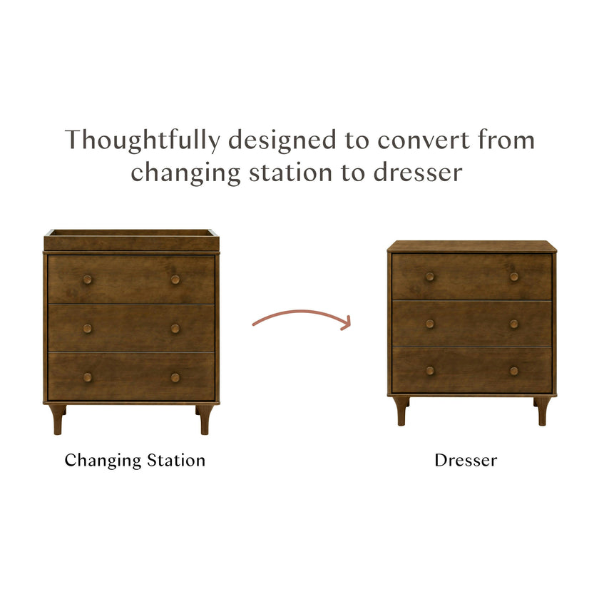 Babyletto Lolly 3-Drawer Compact Changer Dresser with Removable Changing Tray (34")