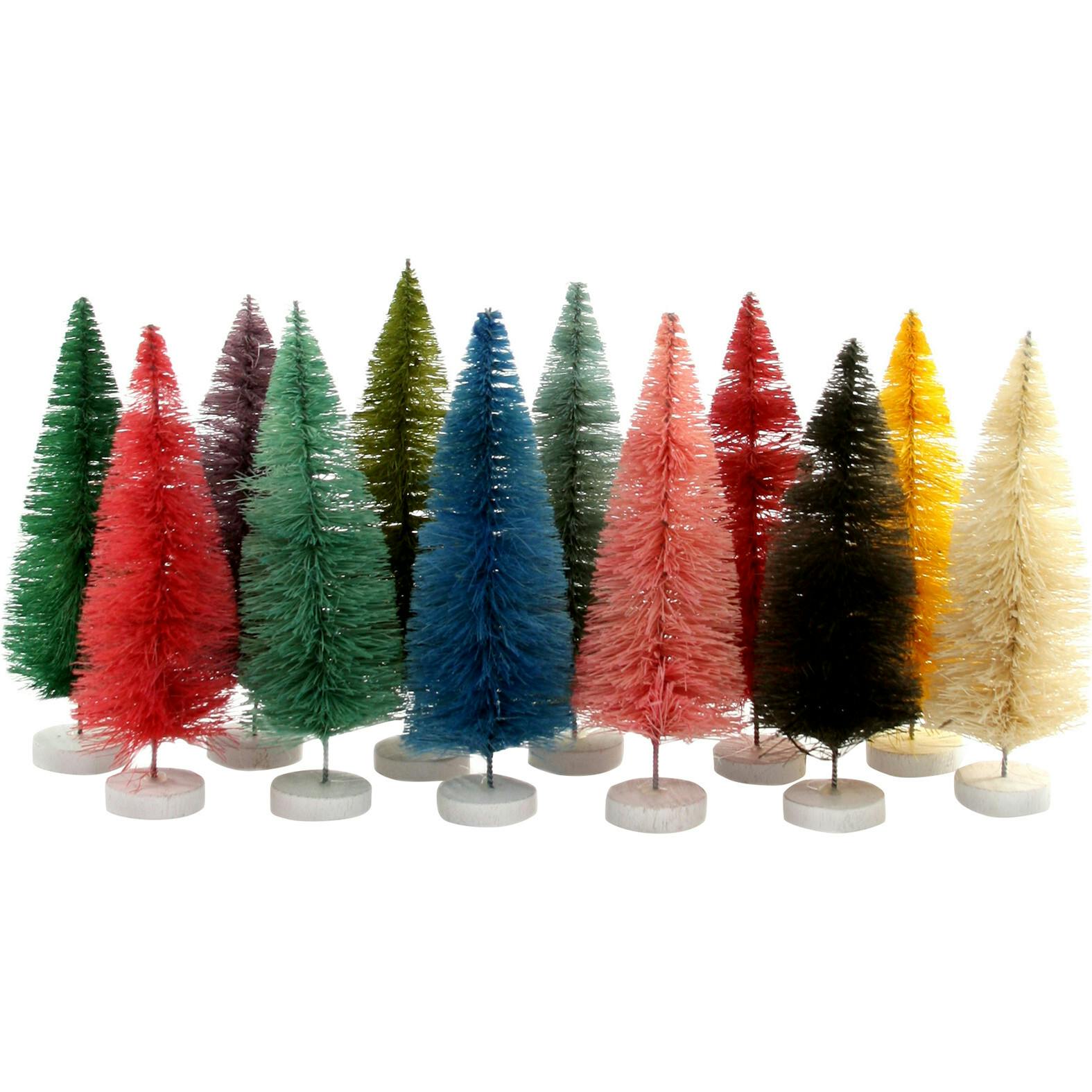 Rainbow Trees Set of 12