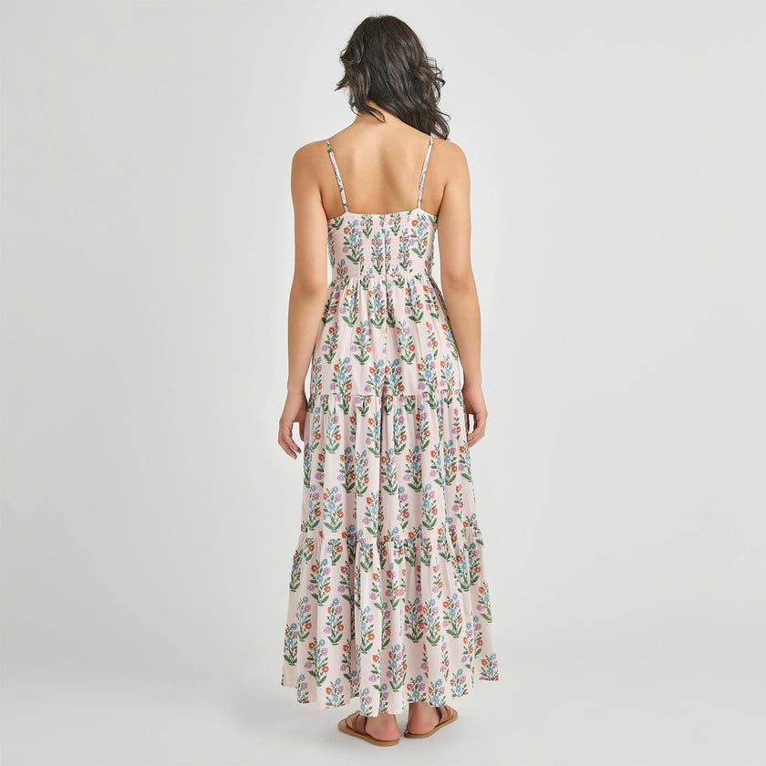 Womens Hope Dress - Pink Dewdrop Block Print