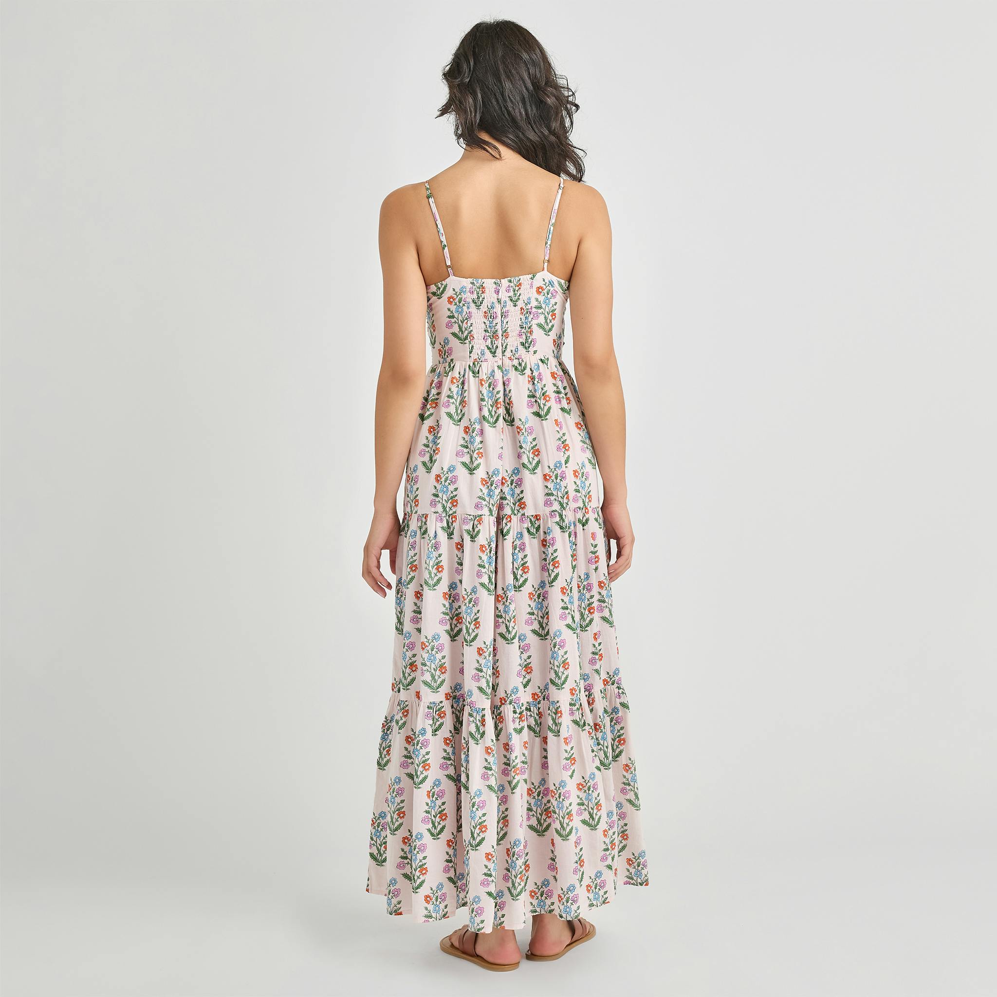 Womens Hope Dress - Pink Dewdrop Block Print
