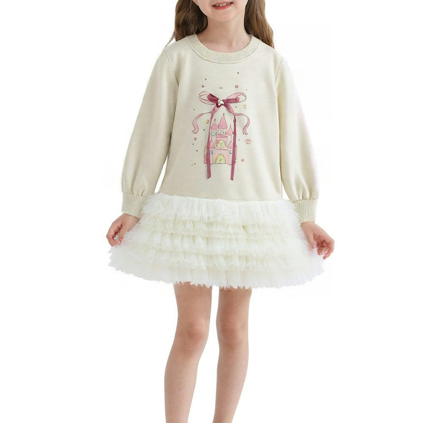 Mist Ruffle Ribbon Dress