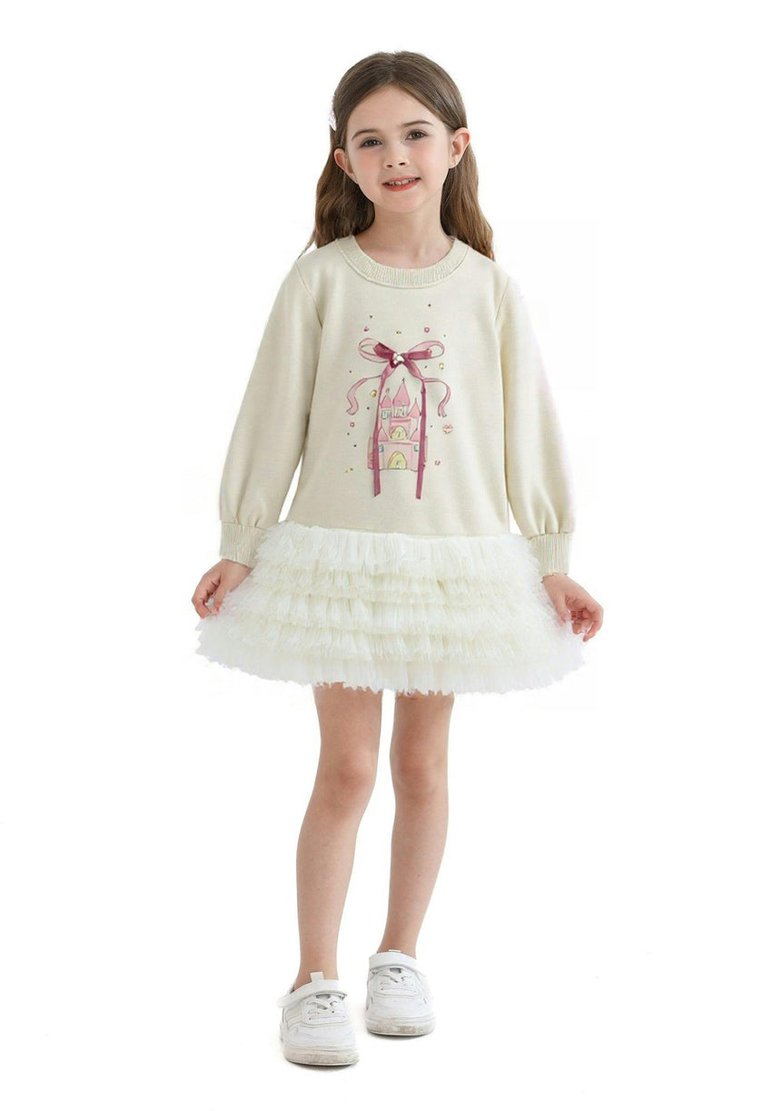 Mist Ruffle Ribbon Dress