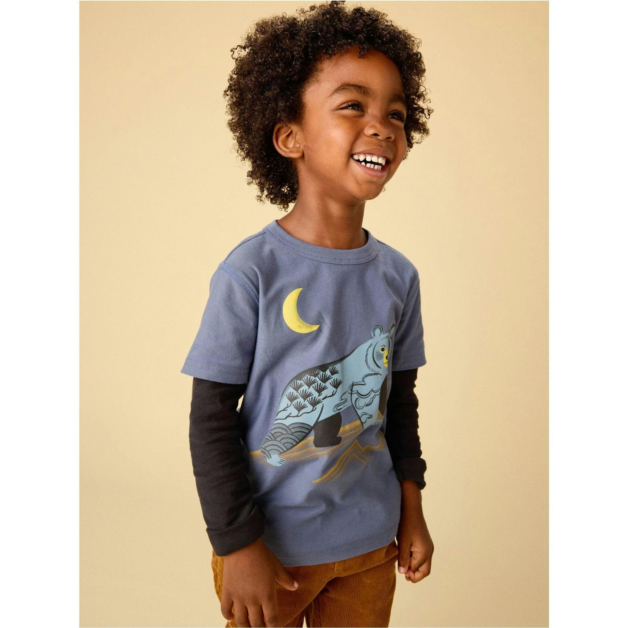 Decorated Layered Tee, Blue