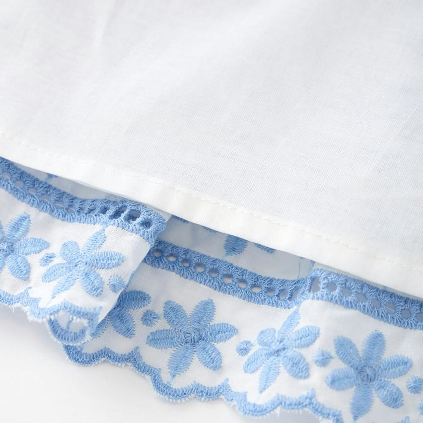 Odessa Frill Embroidered Maxi Skirt