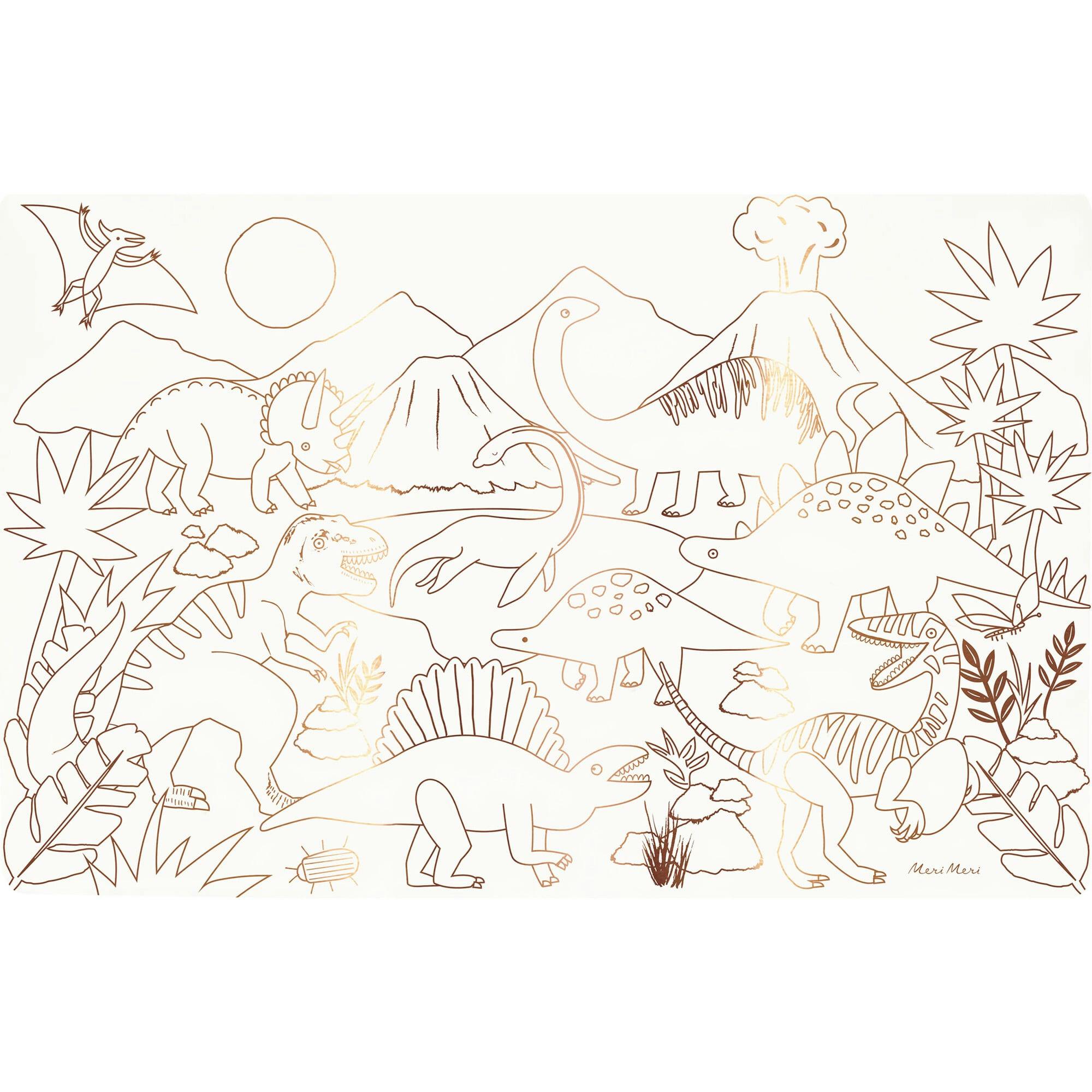 Dinosaurs Coloring Placemats