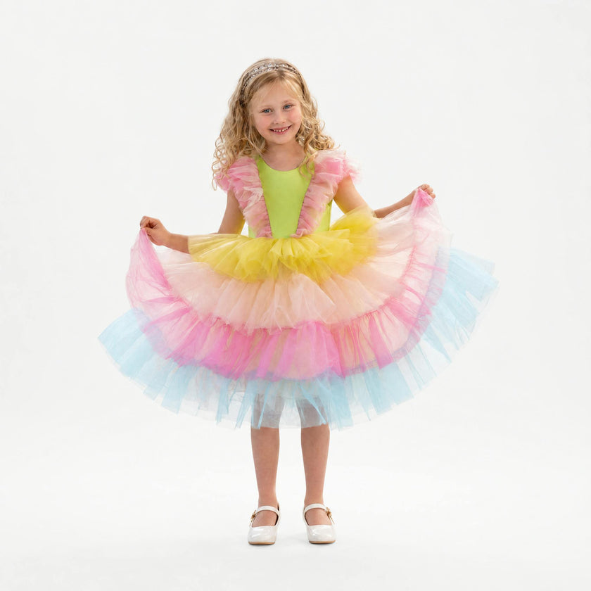 Neon Glow Pastel Princess Dress