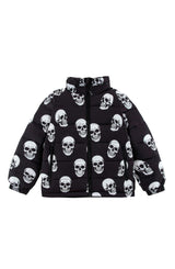 Blake Hooded Reversible Lightweight Down Puffer Jacket, Skulls