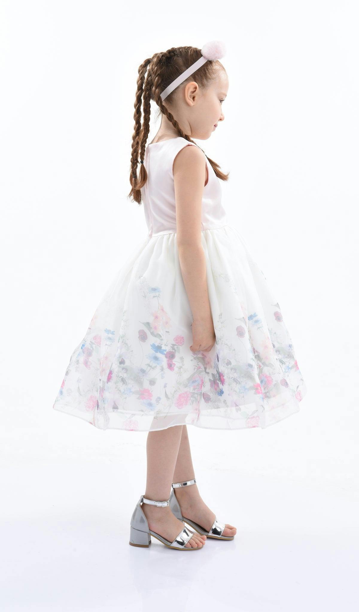 Pink Mabel Floral Garden Organza Dress