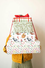 Holiday Watercolor Plaid Gift Wrap