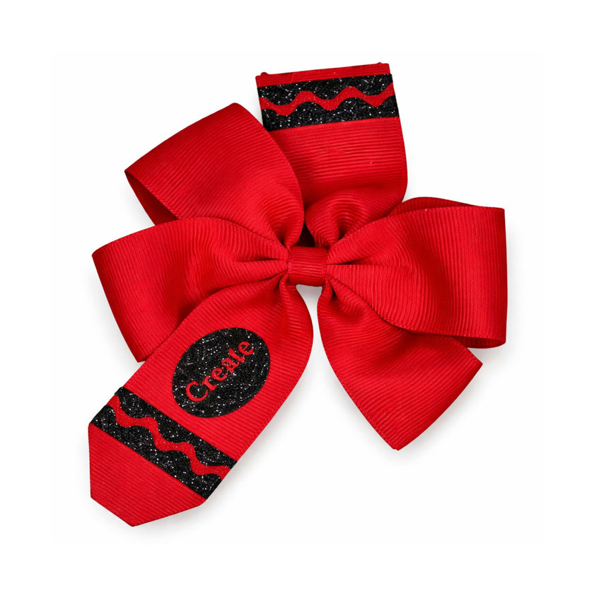 Crayon Back-to-School Hair Bow