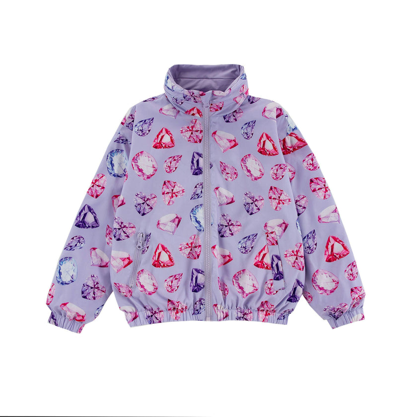 Max Reversible Rain Jacket Windbreaker, Diamonds