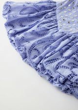 Luciana Embroidered Bubble Mini Skirt