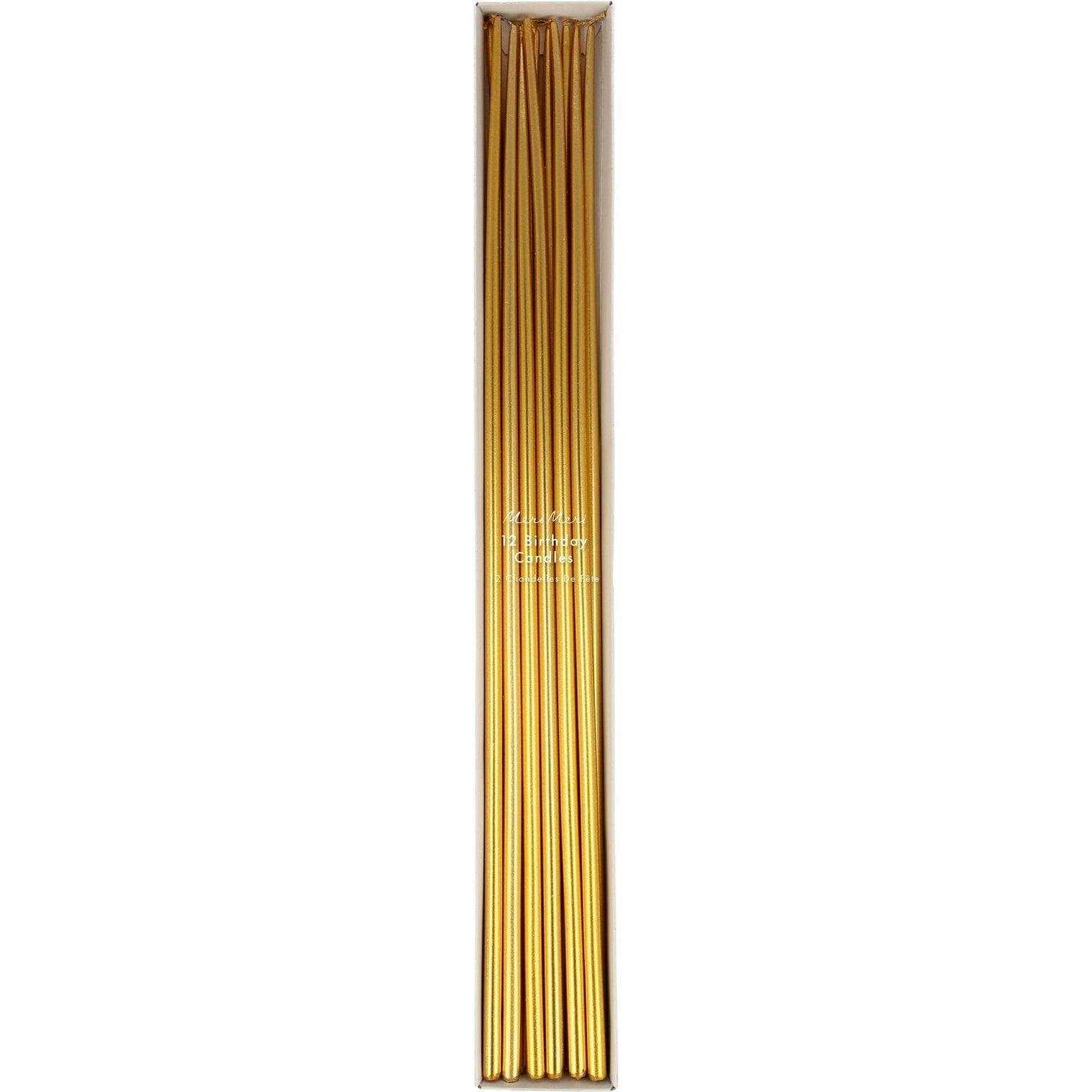 Gold Tall Tapered Candles
