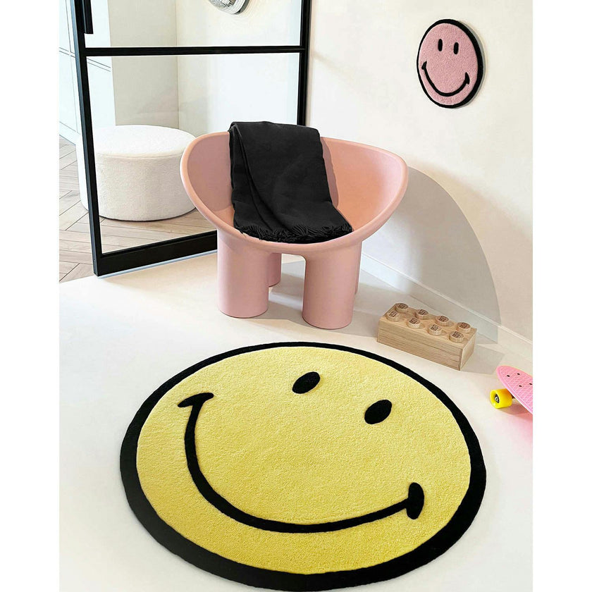 Round Smiley Rug