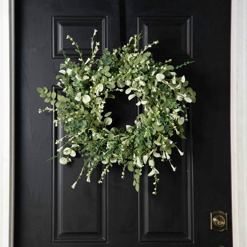 Mixed Eucalyptus, Green Ruscus Greenery All Seasons Wreath