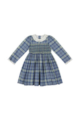 Heidi Blue Tartan Smocked Dress