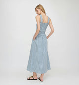 The Azalea Maxi Nap Dress - Lagoon Gingham