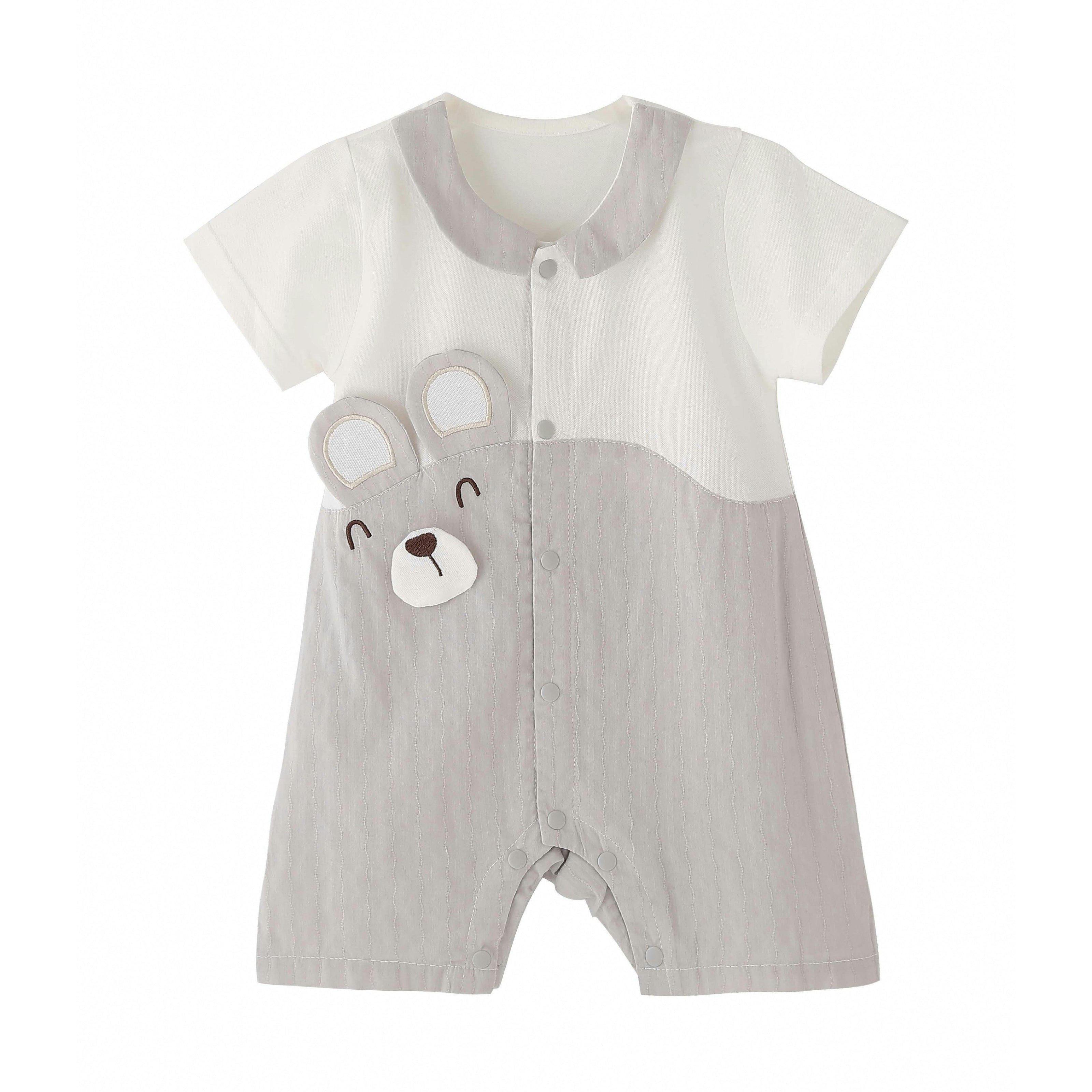 Gray Bear Romper