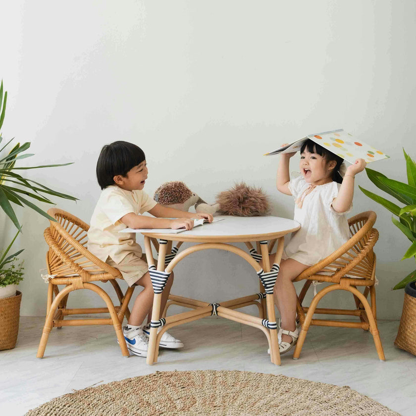Handcrafted - Aulia Kids Table (Medium) - Rattan Wicker