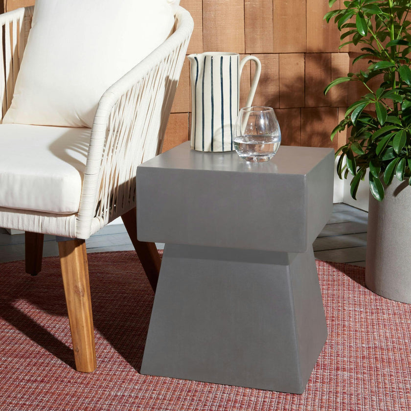Zen Indoor/Outdoor Mushroom Concrete Accent Table