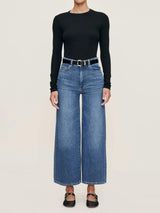 Hepburn Wide Leg High Rise Ankle Jeans Del Ray