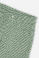 Stretch Corduroy Wide Leg Pants Pale Turquoise