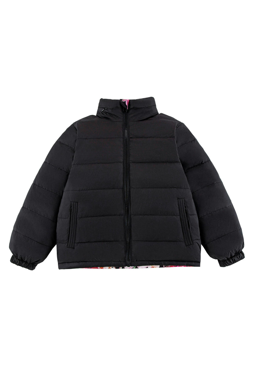 Blake Hooded Reversible Lightweight Down Puffer Jacket, Garden Floral