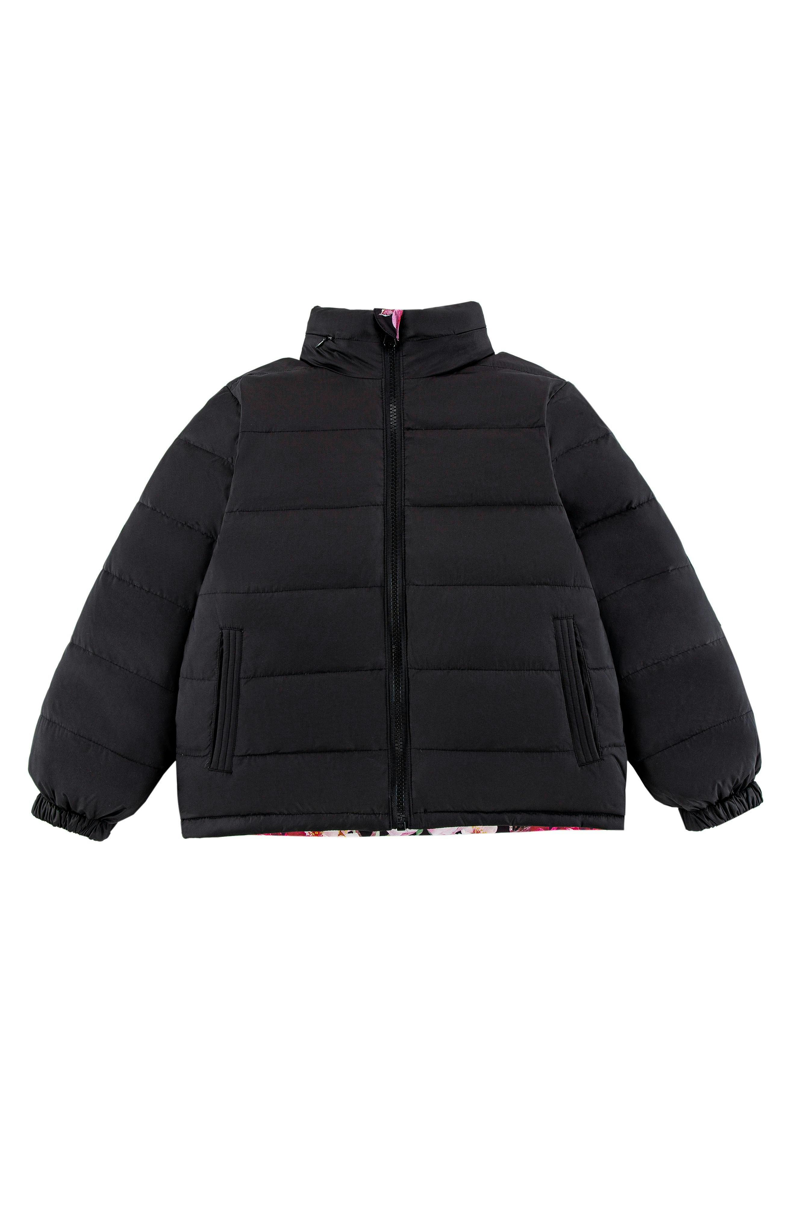 Blake Hooded Reversible Lightweight Down Puffer Jacket, Garden Floral