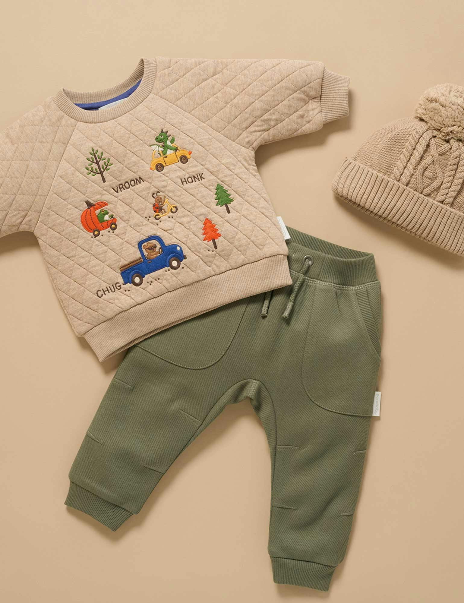Quilted Windcheater Mushroom Melange