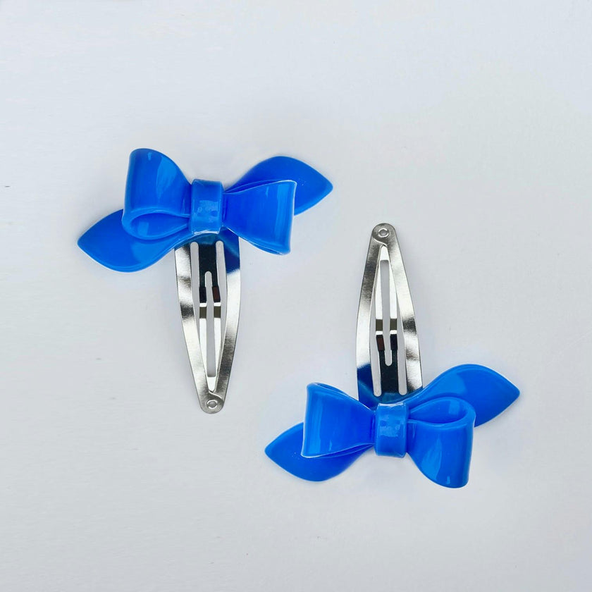 Rosane Bow Solid Colors  set of 2 Snap Clips