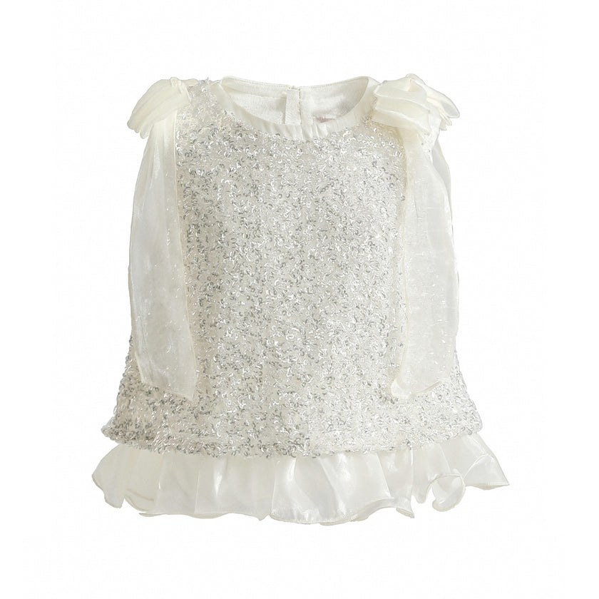 Ivory Althea Glitter Ruffle Skirt Set