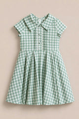 Mini Amber Dress in Sage Gingham