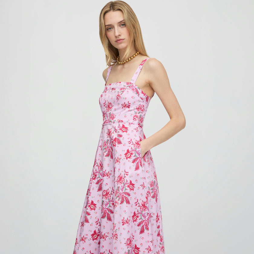 The Ezra Dress - Pink Delft Bouquet