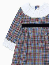 Blue Tartan Aurelia Girl Dress