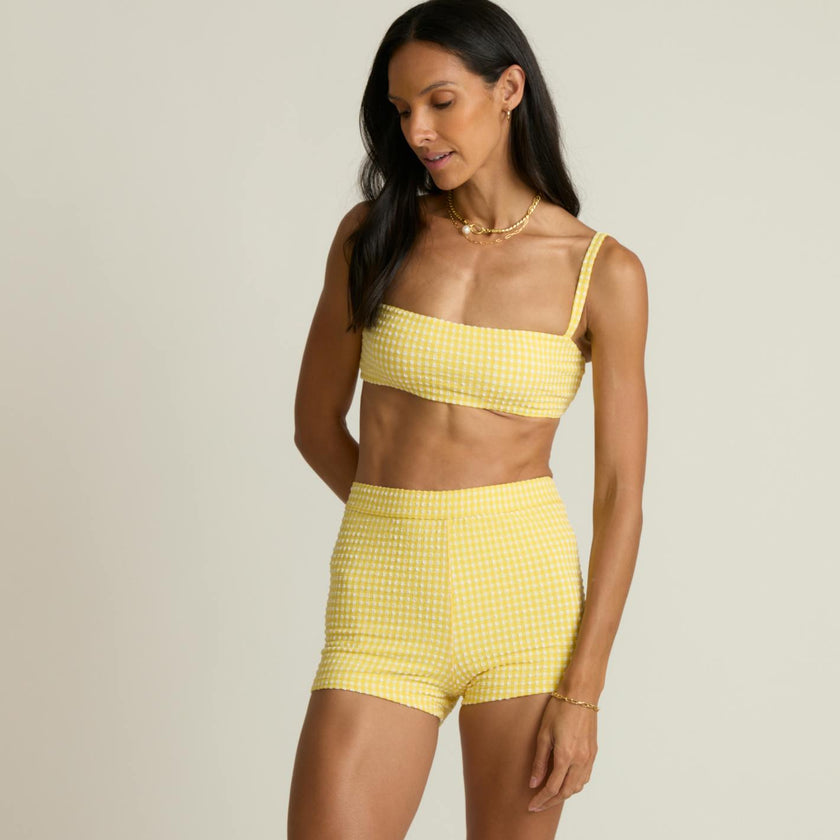 women's soleil gingham swim short