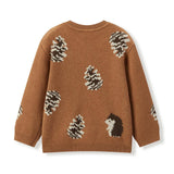 Pinecone & Knitted Birdseye Jacquard Sweater