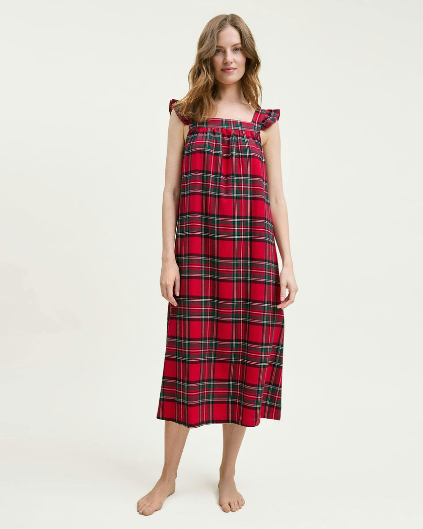 Women's Brushed Twill Clara Nightgown in Imperial Tartan