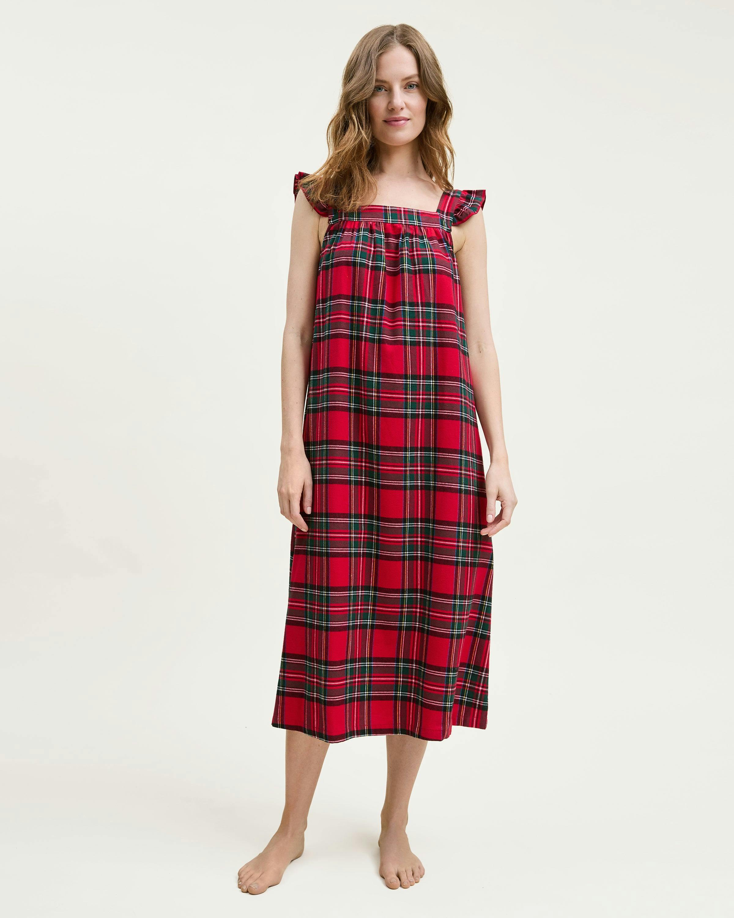 Women's Brushed Twill Clara Nightgown in Imperial Tartan
