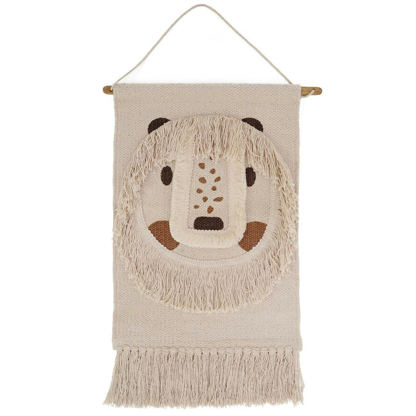 Hand-Woven Fringed Wall Hanging