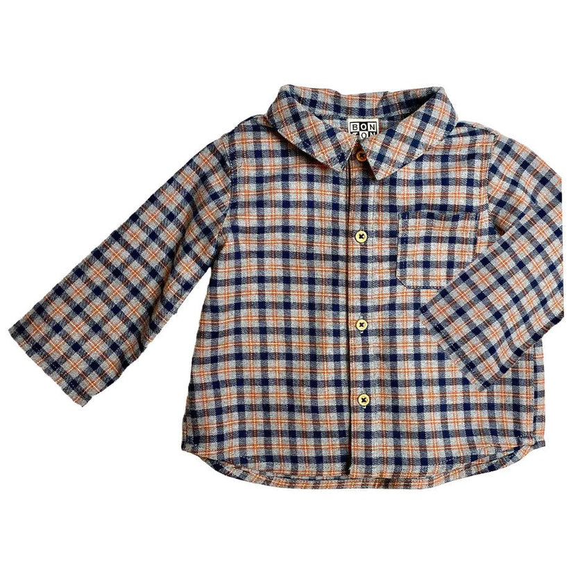 BONTON Soft Plaid Pan Baby Shirt