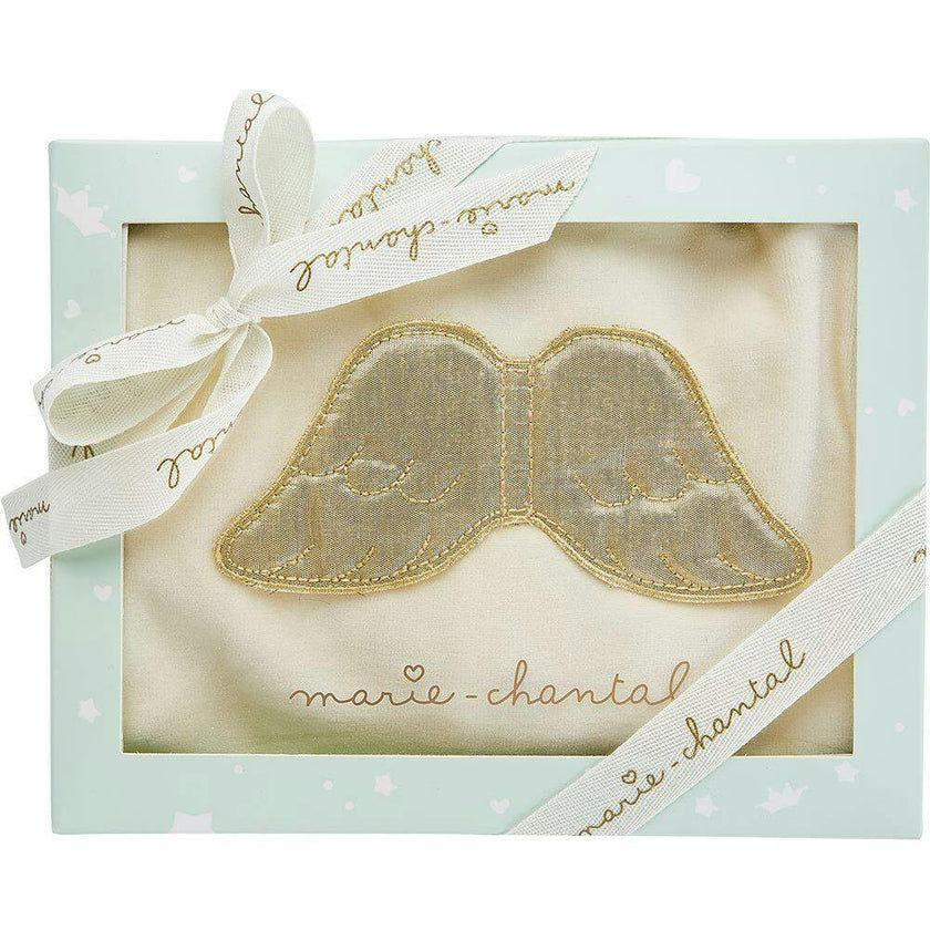 Velour Angel Wing™ Sleepsuit - Gold & Cream