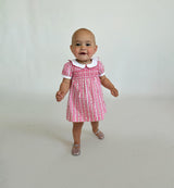 The Baby Mina Nap Dress - Pansy Stripe Pink