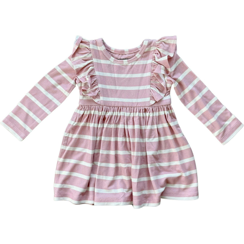 Girl's Long Sleeve Ruffle Dress